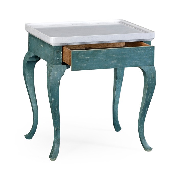 Hemsley table white marble