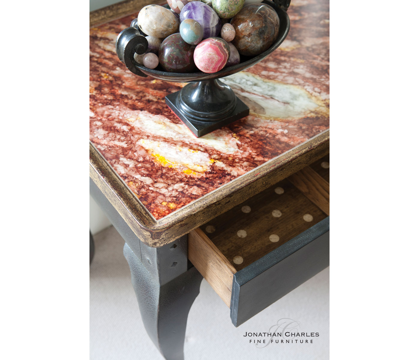 Hemsley table multi-marble
