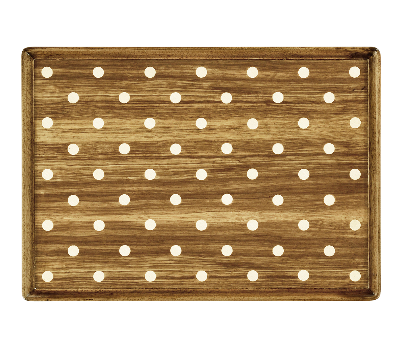 Leyburn Natural Acacia & Polka Dot Mini Table