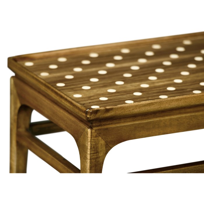 Leyburn Natural Acacia & Polka Dot Mini Table