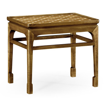 Leyburn Natural Acacia & Polka Dot Mini Table