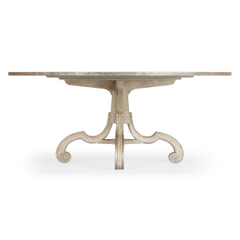 Lacock Venetian White Oak Dining Table with Silver Gilding 71