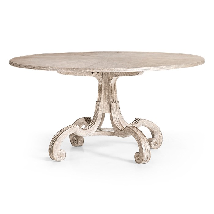Lacock Venetian White Oak Dining Table 60