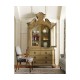 Oulton Vintage Oak Cabinet with Glass Doors & Glass Shelves
