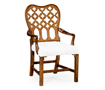 Kingsley Grey Fruitwood Arm Chair