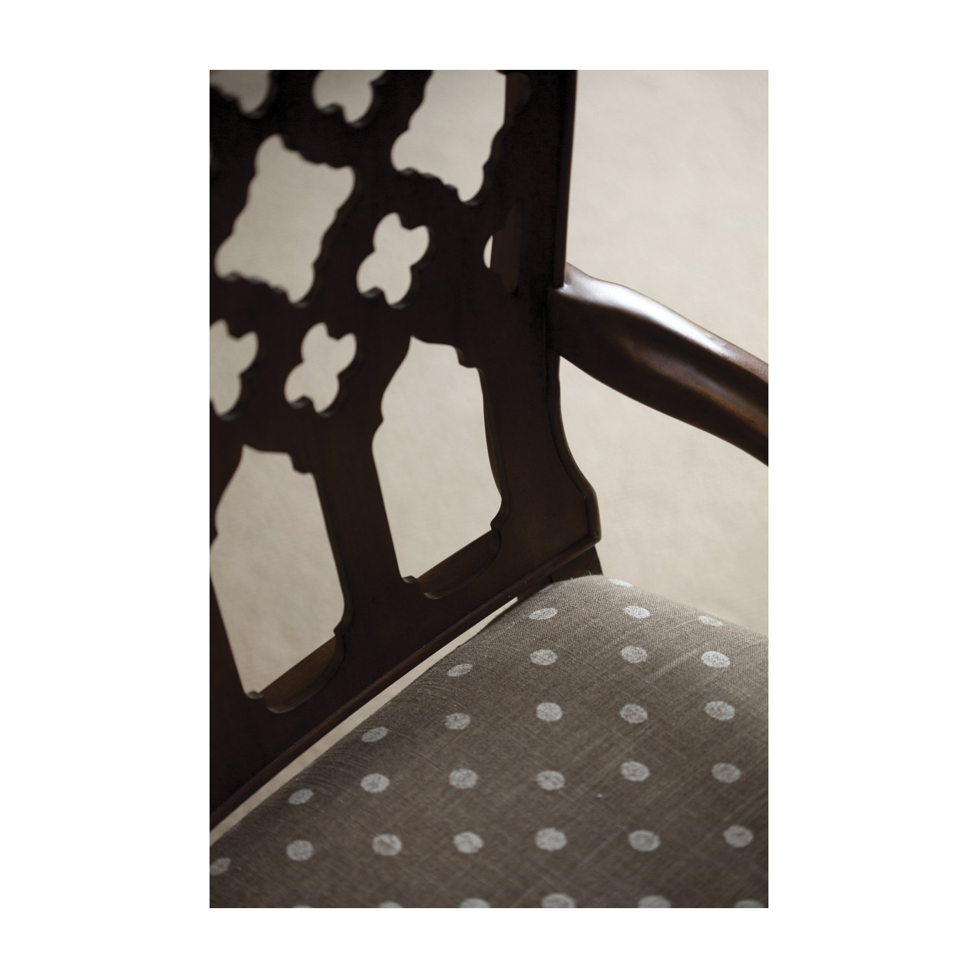 Kingsley Grey Fruitwood Arm Chair