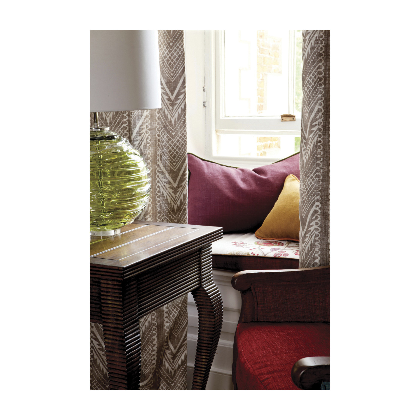 Belton Grey Fruitwood Arm Chair