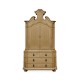 Oulton Vintage Oak Cabinet with Wooden Doors & Shelves