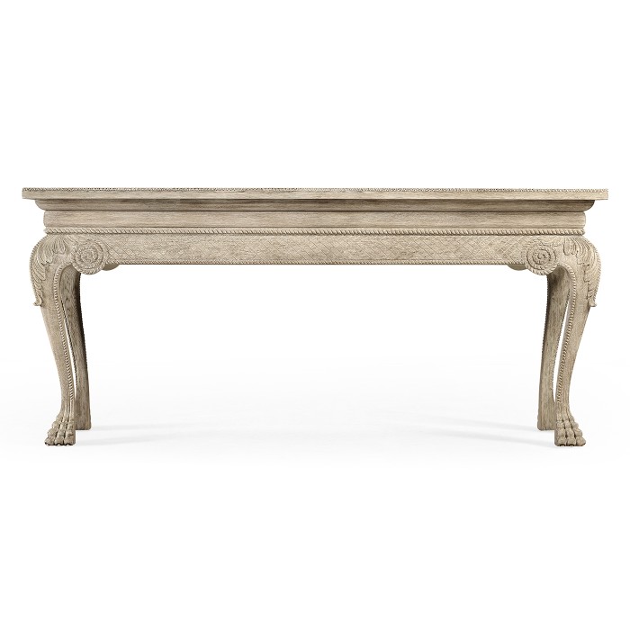 York Venetian White Oak Console
