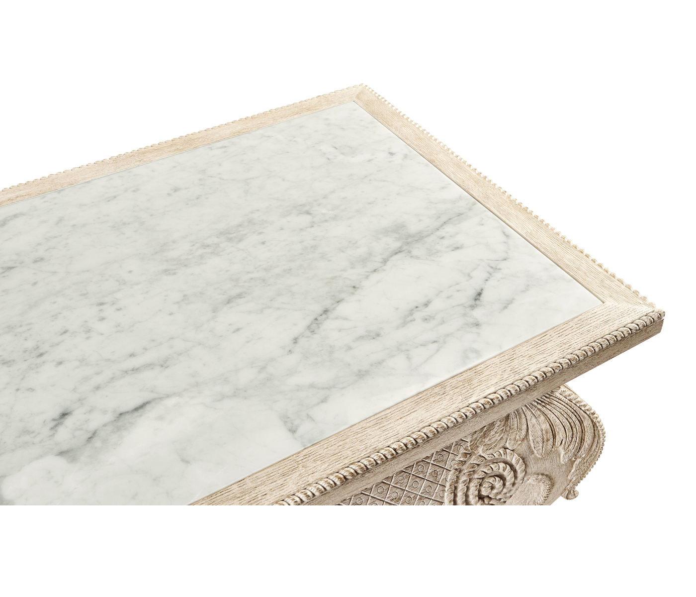 York Venetian White Oak Console