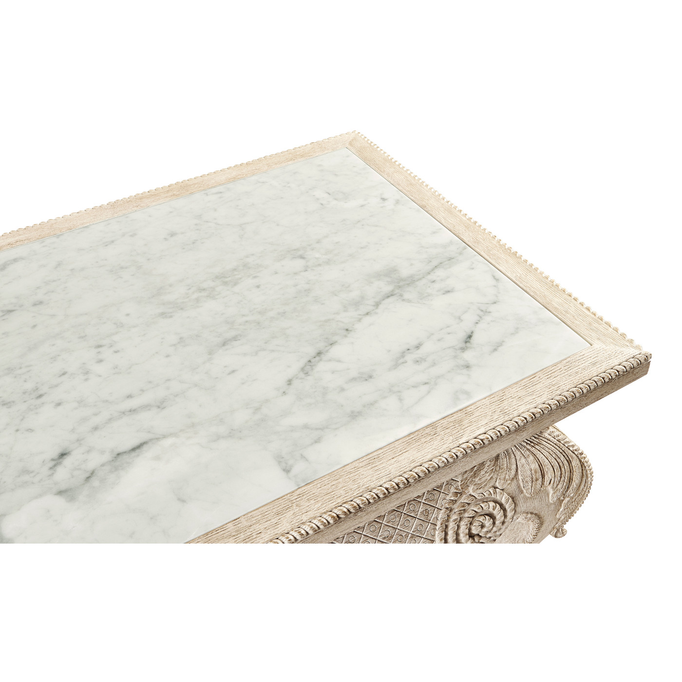 York Venetian White Oak Console