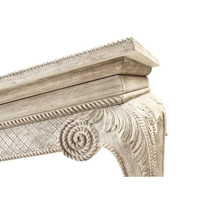 York Venetian White Oak Console