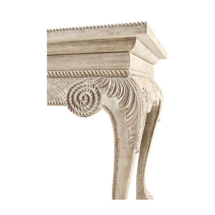 York Venetian White Oak Console