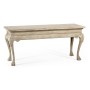 York Venetian White Oak Console