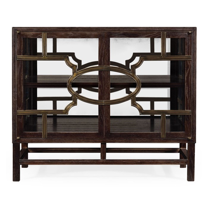 Hewlett glazed cabinet (Chocolate Oak)
