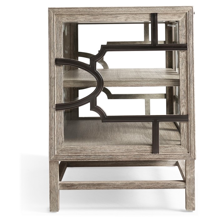 Hewlett Grey Oak Glazed Cabinet