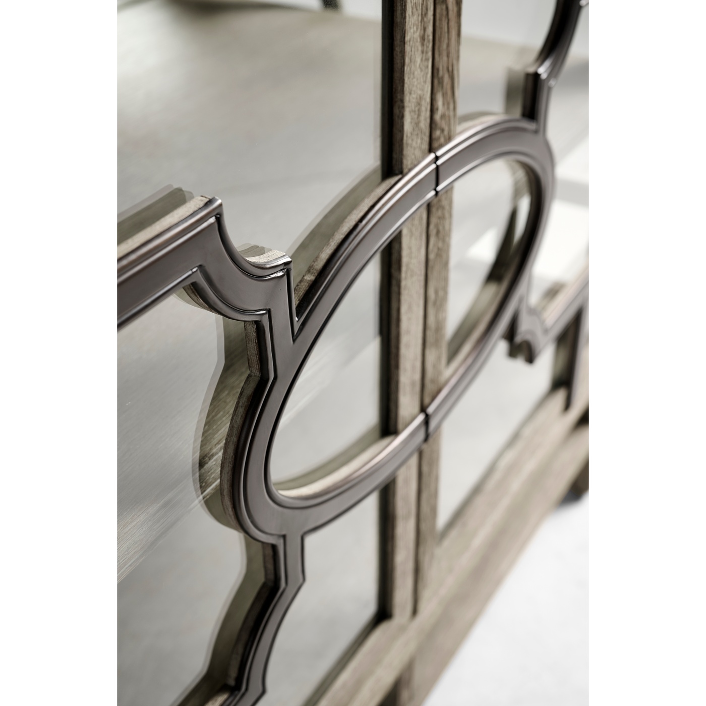 Hewlett Grey Oak Glazed Cabinet