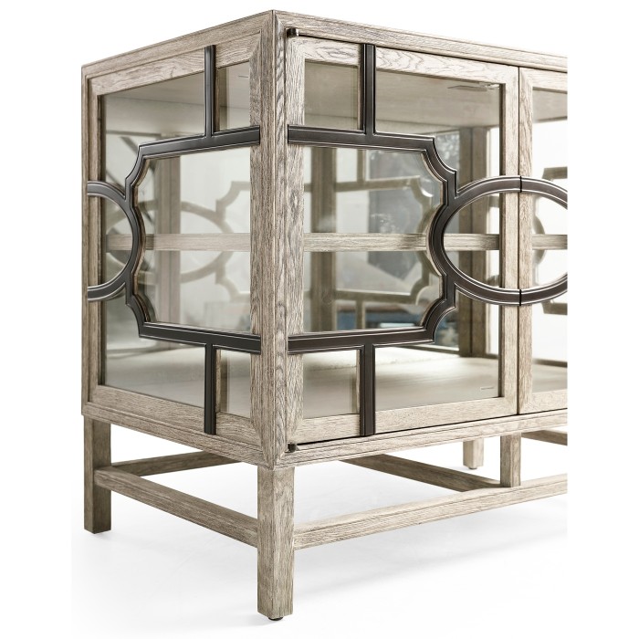 Hewlett Grey Oak Glazed Cabinet