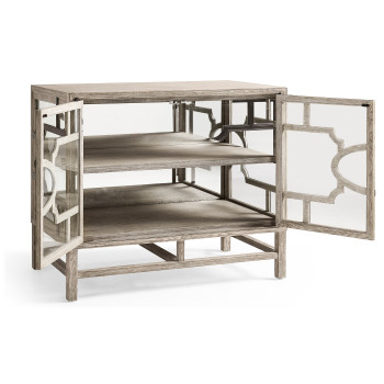Hewlett Grey Oak Glazed Cabinet