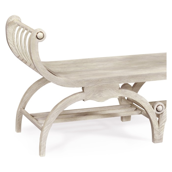 Double Lucca Cloudy Oak Bench