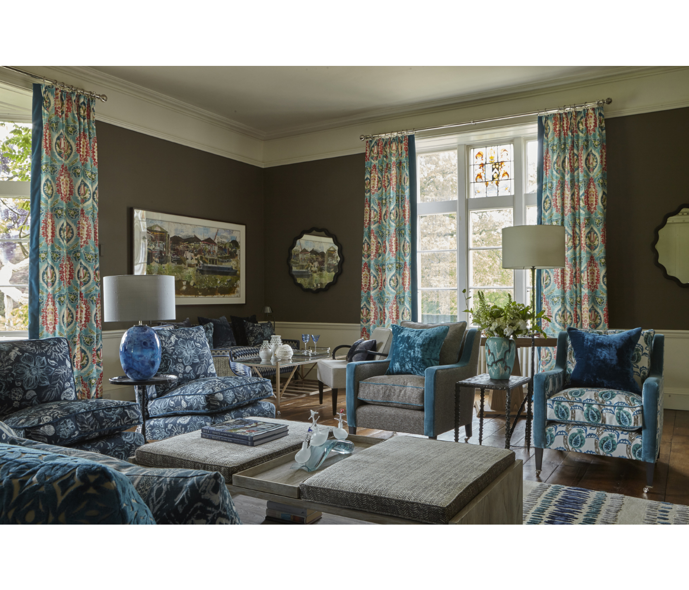 Nicola's Charcoal Wash Arm Chair