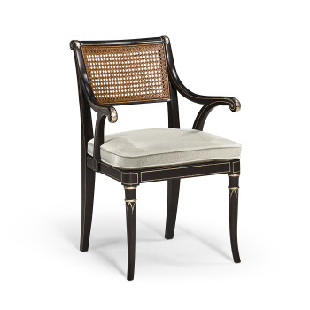 Linden Charcoal Wash Dining Arm Chair