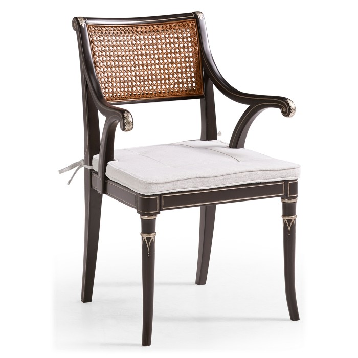 Linden Charcoal Wash Dining Arm Chair