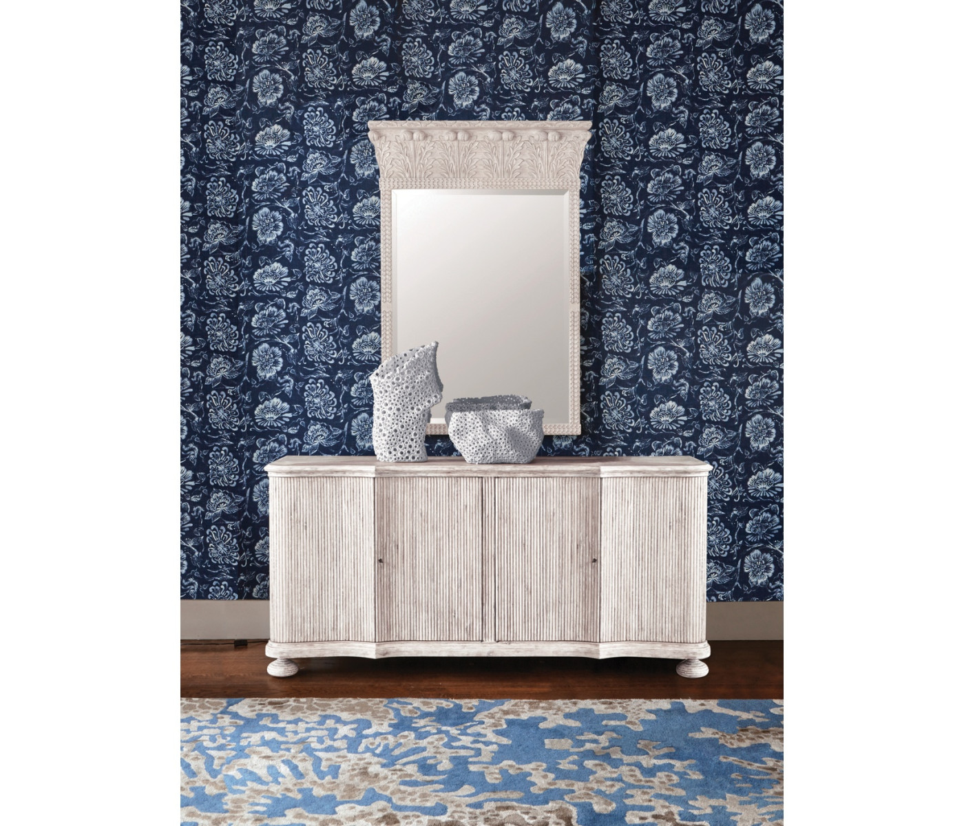 Rothesay Venetian White Oak Mirror