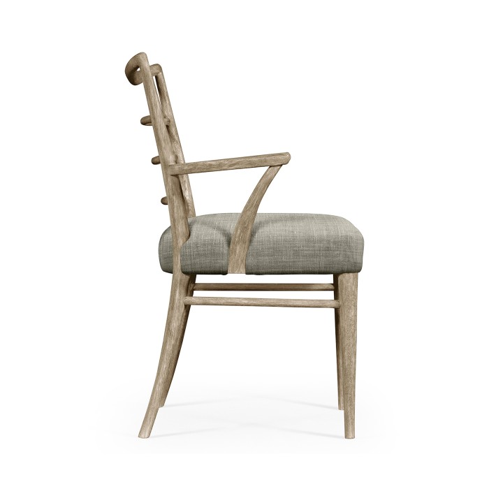 Pensacola Grey Oak Dining Arm Chair