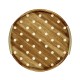 Small Circular Natural Acacia & Polka Dot Tray