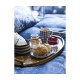 Oval Natural Acacia & Polka Dot Tray