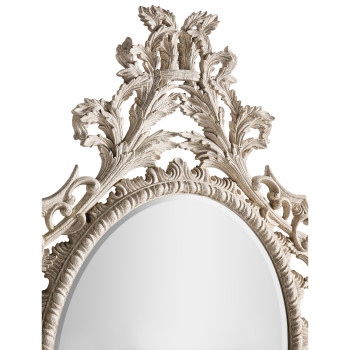 Leicester Venetian White Oak Mirror