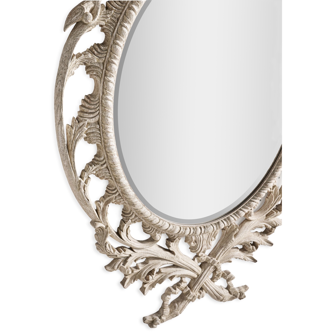 Leicester Venetian White Oak Mirror