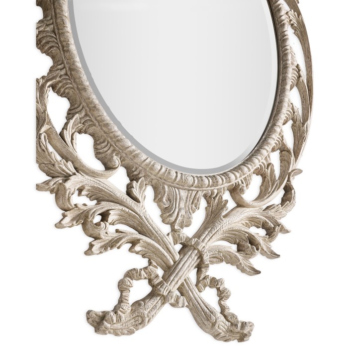 Leicester Venetian White Oak Mirror