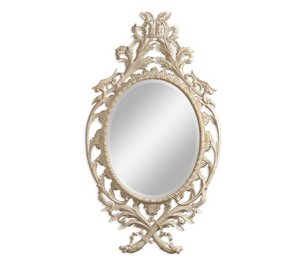 Leicester Venetian White Oak Mirror