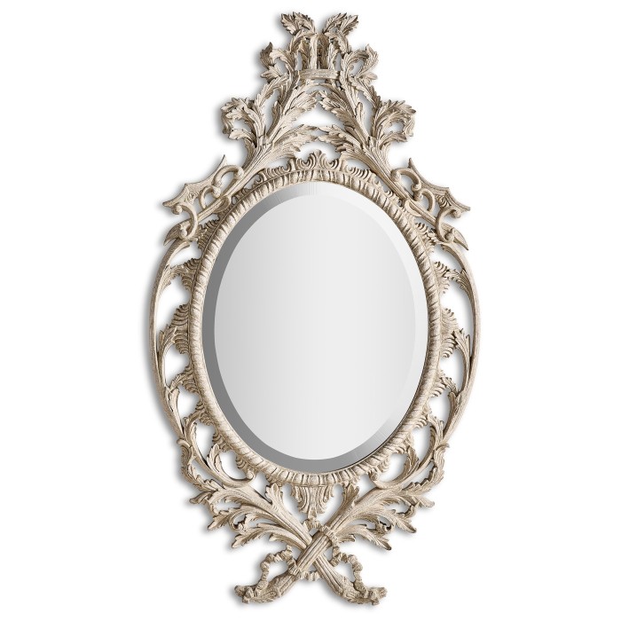 Leicester Venetian White Oak Mirror