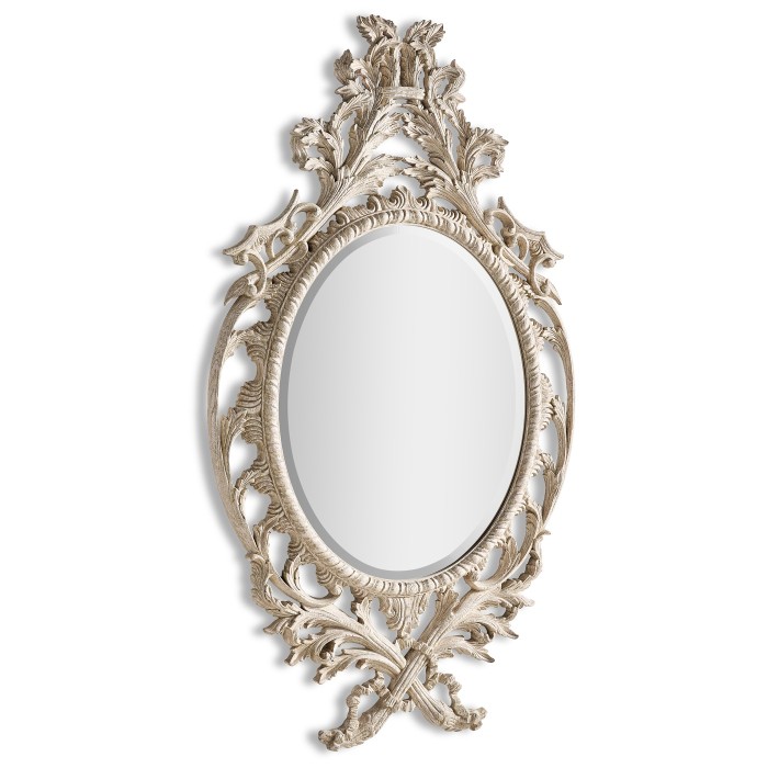 Leicester Venetian White Oak Mirror