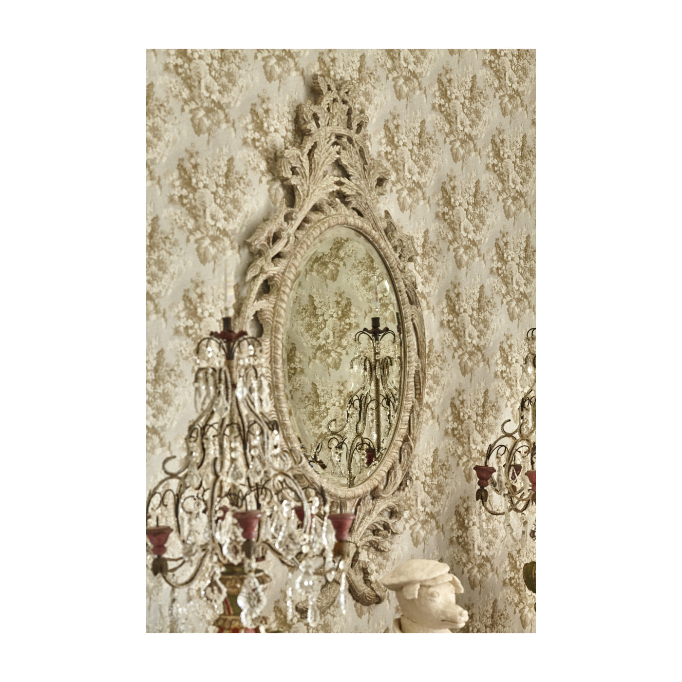 Leicester Venetian White Oak Mirror