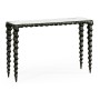 Karinta Antique Brass Console Table with White Oyster