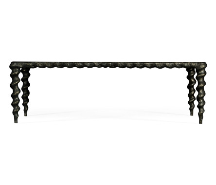 Karinta Antique Brass Coffee Table with Antique Mirror Top