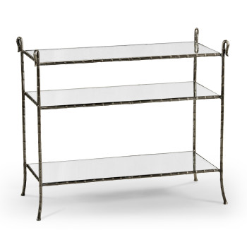 Grotto Three Tier Antique Brass Console