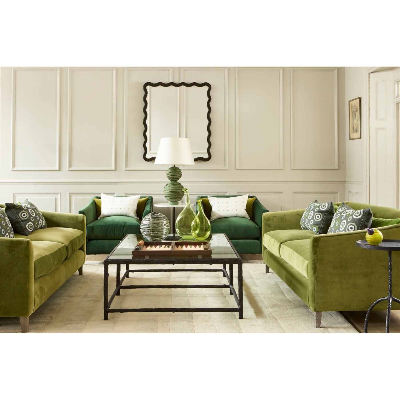 Keste Rectangular Bronze Mirror