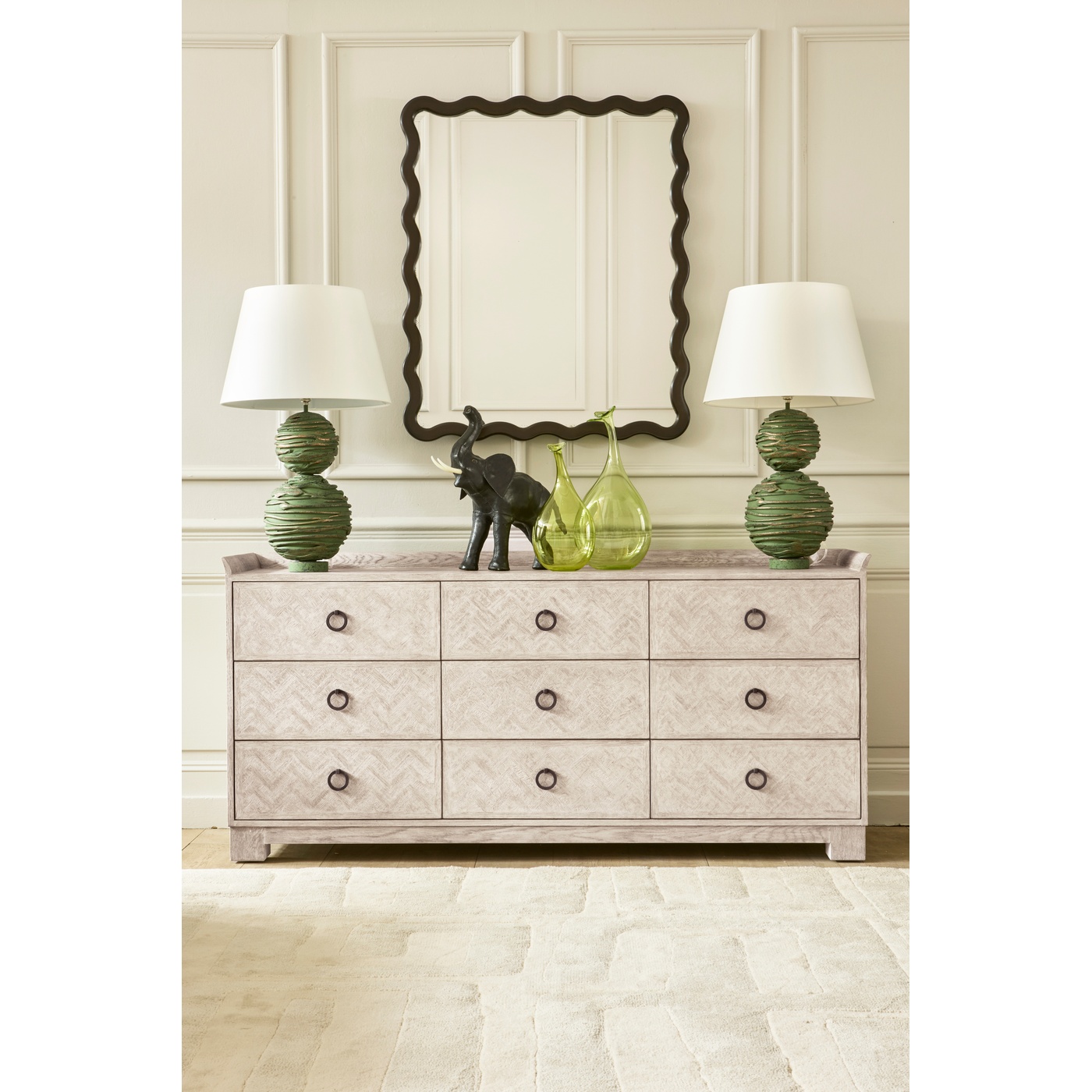 Keste Rectangular Bronze Mirror