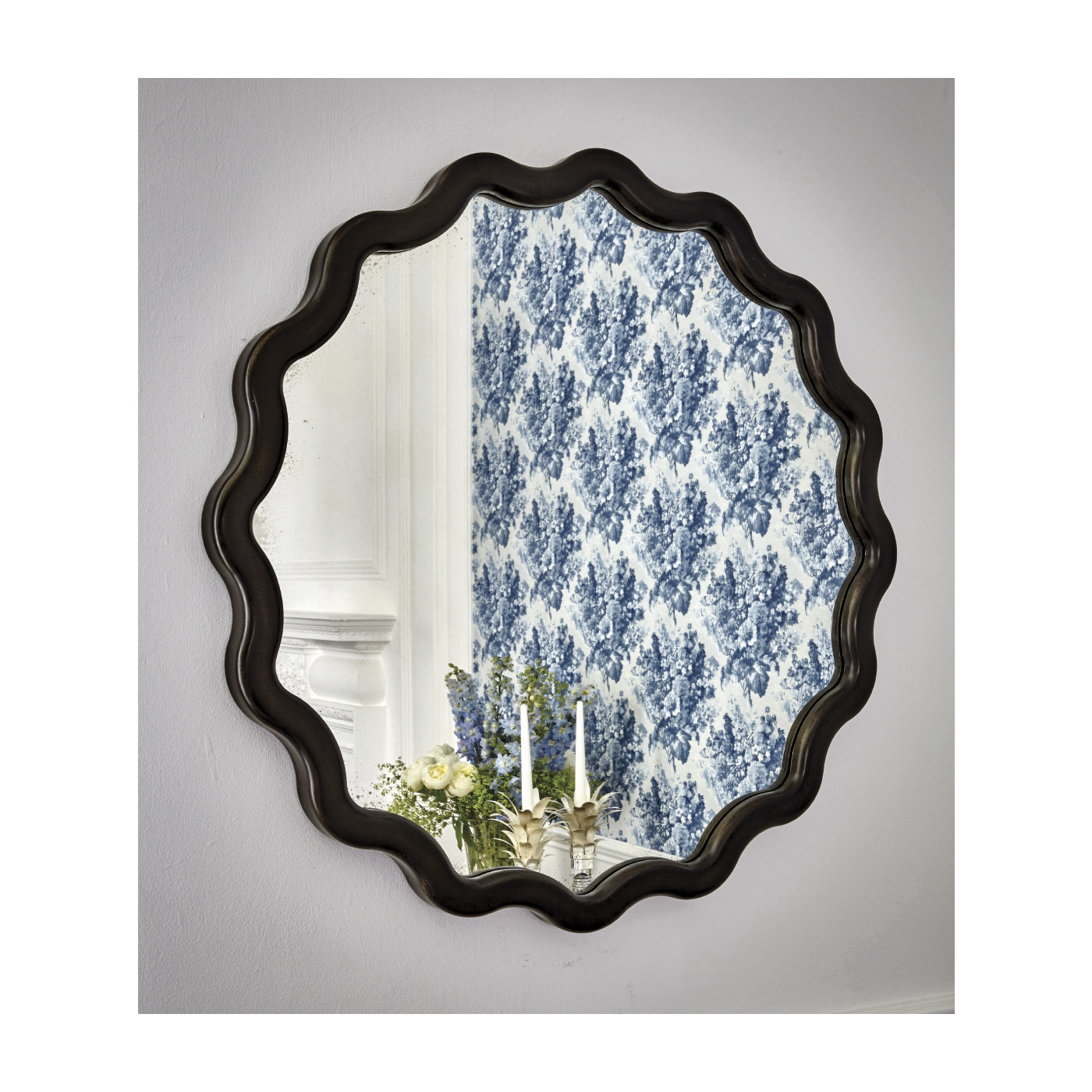 Keste Round Silver Mirror