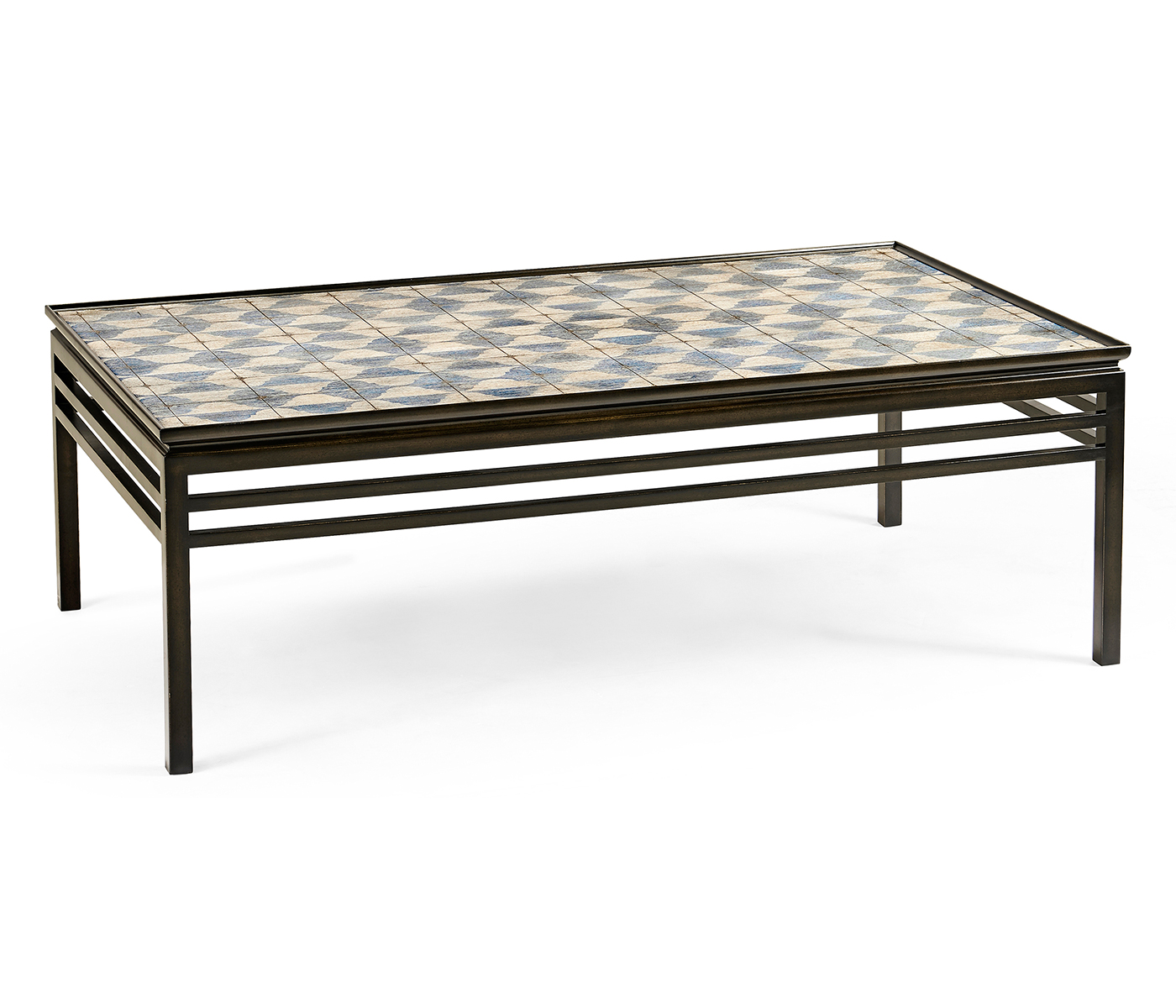 Haygrove White & Blue Marquetry Coffee Table