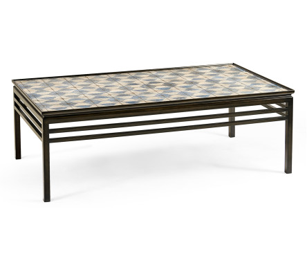 Haygrove White & Blue Marquetry Coffee Table
