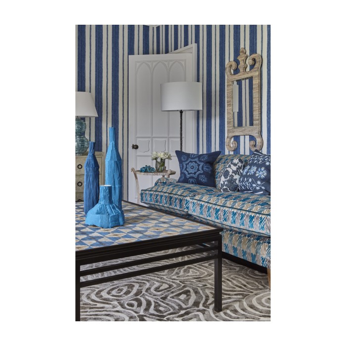 Haygrove White & Blue Marquetry Coffee Table