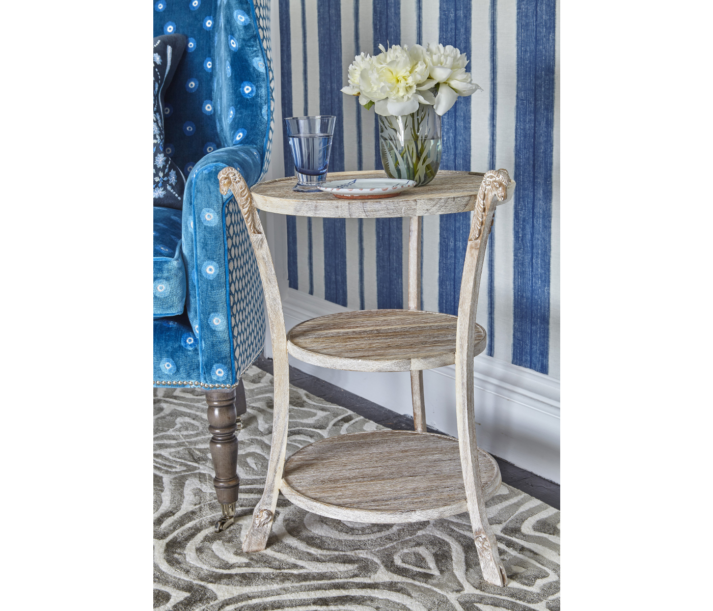 Collana Washed Acacia End Table