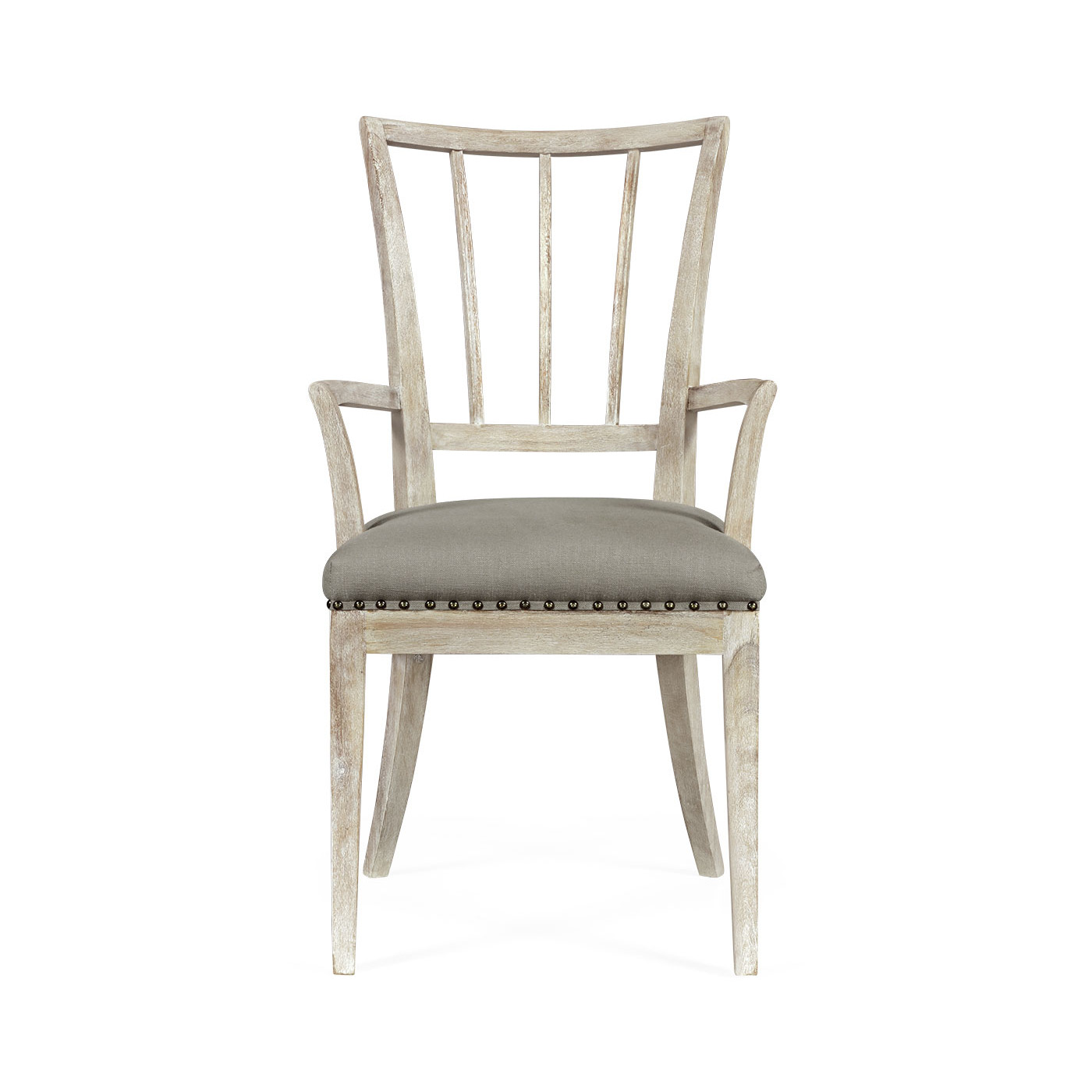Lucillo Washed Acacia Carver Arm Chair