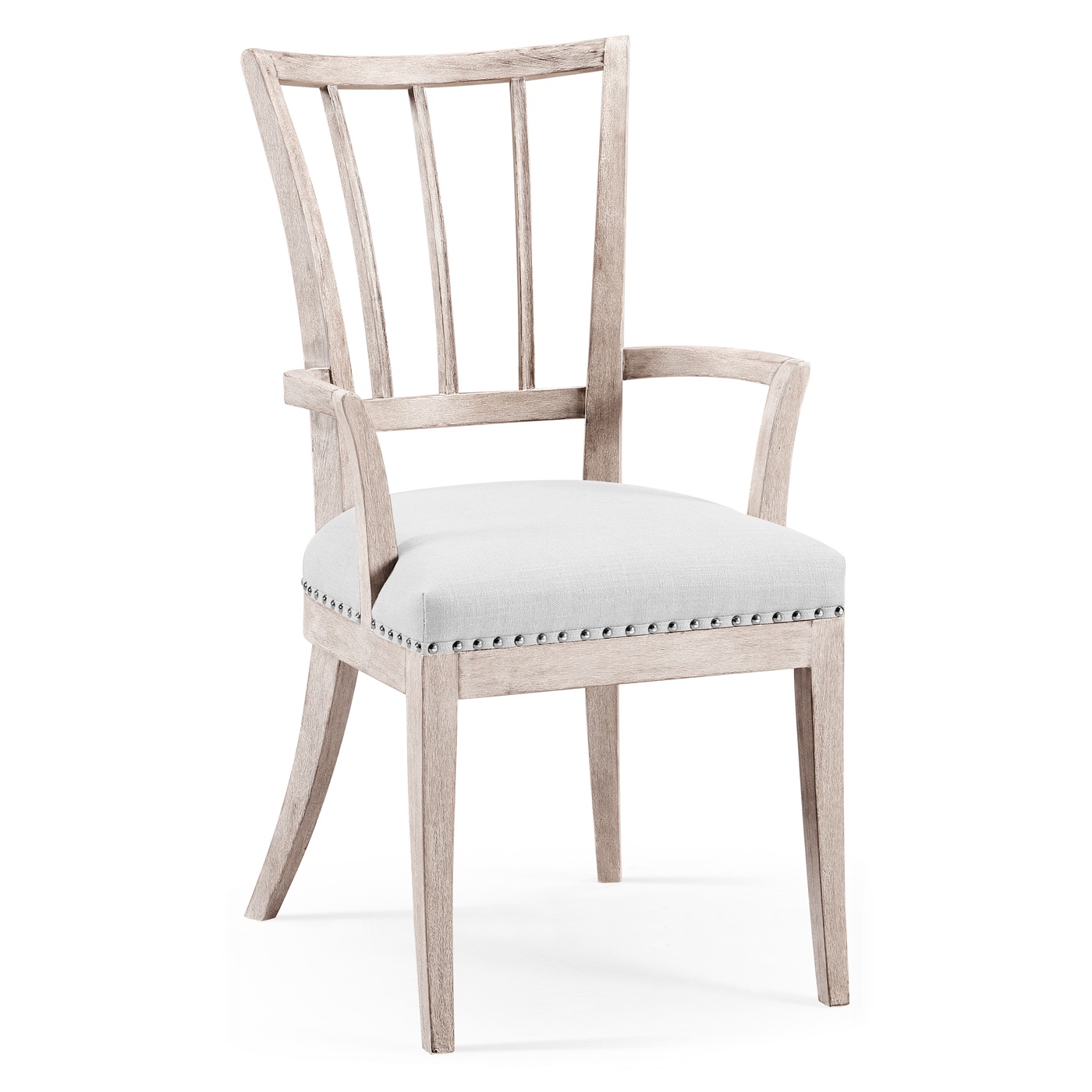 Lucillo Washed Acacia Carver Arm Chair